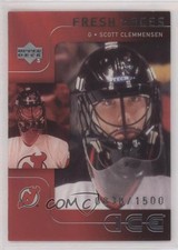 2001-02 Upper Deck Ice Fresh Faces 838/1500 Scott Clemmensen #79 0q3