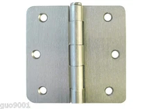 18 Satin Nickel 3.5"X 3.5" w 1/4" Radius Door Hinges Brushed Interior free ship