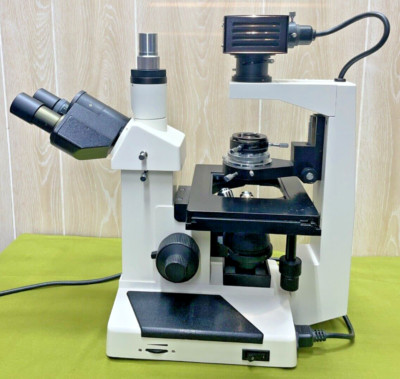 Lieder Inverted Trinocular Optical Instrument Microscope, Model MI-535