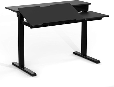 40'' Manual Adjustable Height Split Level Drafting Table Ergonomic Desk with Moni