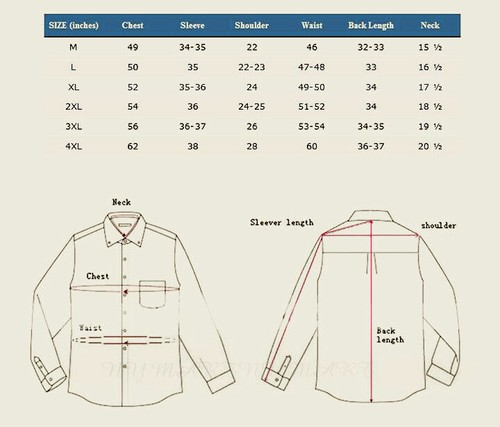 Mens' Mandarin Collar ( banded collar) Dress Shirt Cotton Blend Style SG01 - Picture 12 of 28