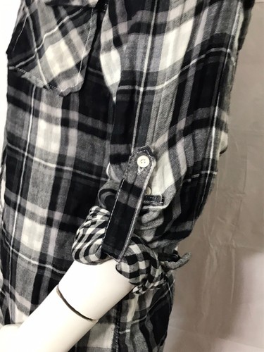 I Jeans by Buffalo schwarz kariertes Baumwollhemd Herren Gr. XL Rollärmel Neu mit Etikett - Bild 5 von 7