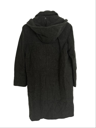 J.G. Hook 100% WOOL Coat Size 8 Gray With Detachable Hood And Extra Button - Picture 5 of 5