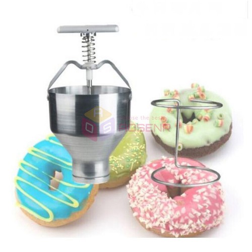 Manual Donut Depositor Medu Vada Dropper Plunger Dough Batter Dispenser Hopper - Picture 3 of 6