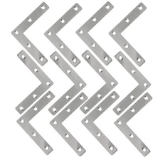 L Shape Flat Bracket Stainless Steel Flat Corner Angle Bracket Plates Repair Pac
