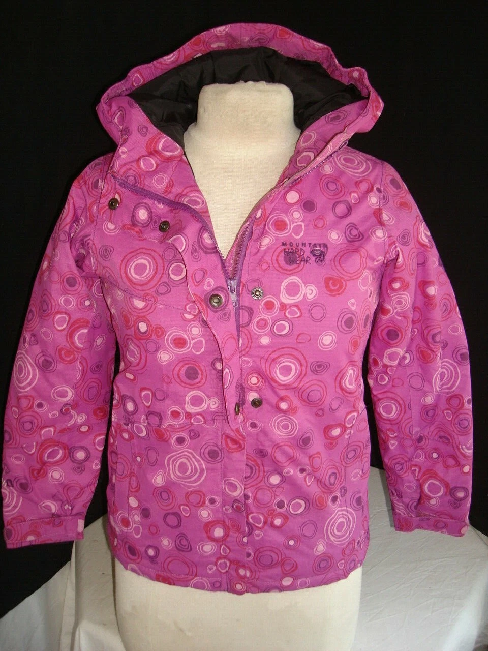 Mountain Hardware "DRY Q. Pink/Purple Geo Ski Snowboard Jacket Women's Sz. M
