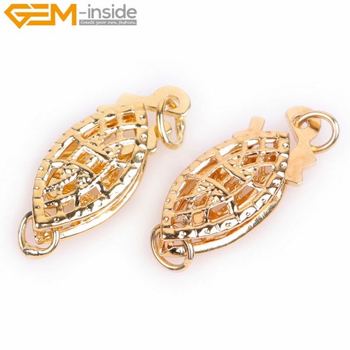 14K Gold Filled Fish Flower Filigree Clasps For Pearl Necklace Bracelet Closure - Picture 8 of 24