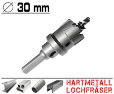 Hartmetall Flachschnitt Loch Fräser Eisen Metall Stahl Edelstahl Lochsäge Ø 30mm