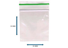 Clear 35x35mm Baggy Bags Grip Seal Resealable Zip Lock - Box of 1000 Baggies