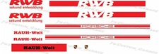 Porsche RWB red logos 1/64 custom water slide decal for hot wheels