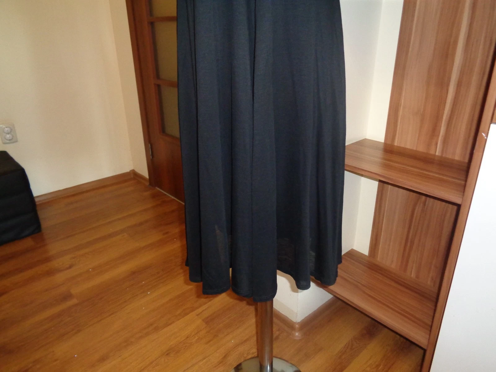 ABITO ACNE STUDIOS NERO ELASTICIZZATO LYOCELL JERSEY SMANICATO SVASATO LINEA A TATA S