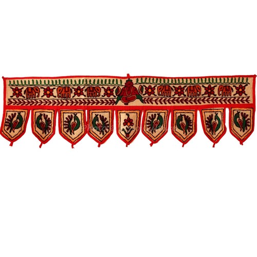 Indian Window Valance Toran Cotton Handmade Decorative Embroidery Door Hanging - Picture 30 of 55