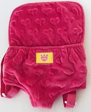 BABW Build A Bear Workshop Pink Stuffed Animal Carrier Backpack Plush Hearts NEW