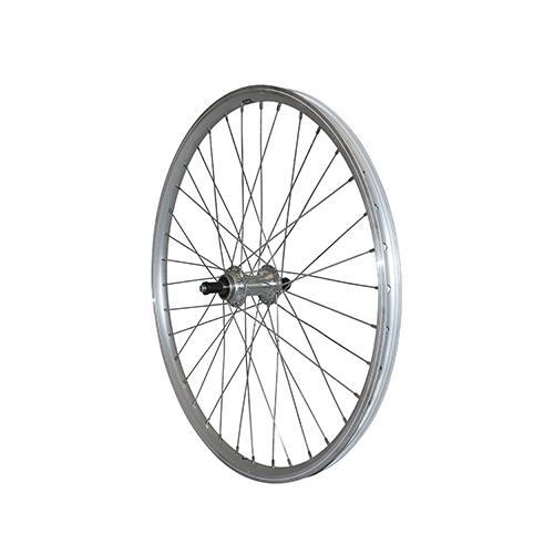 Roue arrière VTT 24 Velox double paroi en aluminium argenté avec moyeu haute fluidité
