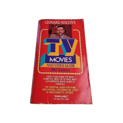 TV Movies Video Guide Leonard Maltin 1987 Paperback Book
