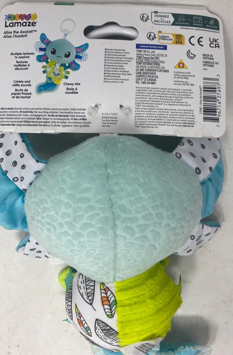 LAMAZE Alise the Axolotl Stroller Clip Toys Sensory Toys for