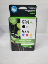 HP 934XL Black/935 Color 4PK Ink Cartridges OfficeJet Pro 6815 Feb 2024