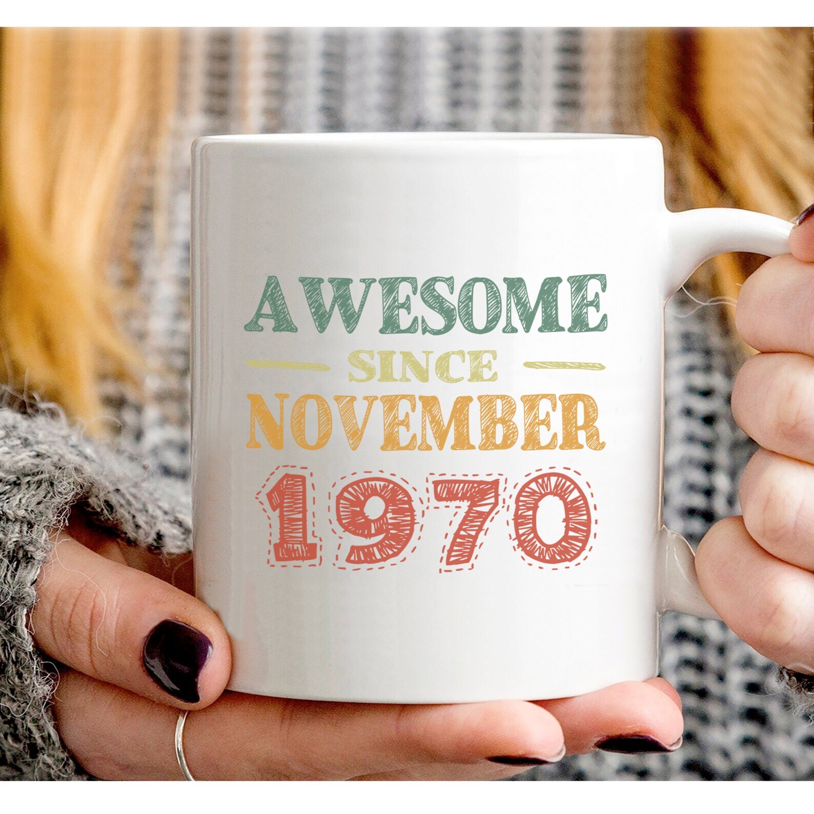 Personalized Happy Birthday Awesome Vintage Mug Birthday Gift For Who Is Born In