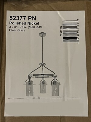 Kichler 52377 PN Everett 3 Light 23''W Ring Chandelier - Nickel