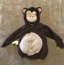 Old Navy Costume Monkey 12-24 Months Halloween Jacket 1 piece Hood Brown