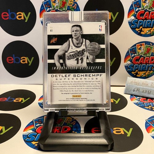 2014 Panini Intrigue Detlef Schrempf 1/1 Engraved Replay Authentic Auto Card - Picture 2 of 4