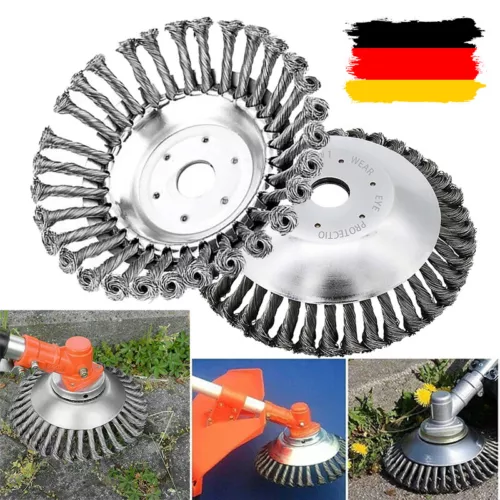 Für Stihl Motorsense 25,4x200mm Mähkopf Bohrung Prof Unkrautbürste Freischneider - Bild 1 von 13