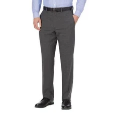 Men JB Britches Dress Pants Flat Front Wool Blend Breathable Lightweight, 36x32
