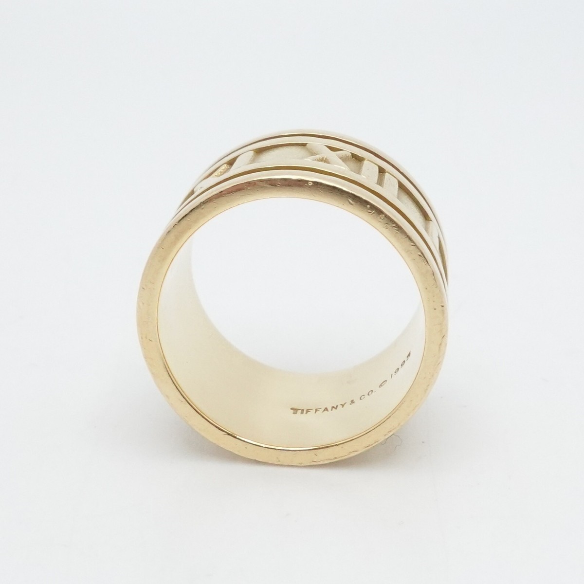 1995 Tiffany & Co. Atlas 18K Yellow Gold 12mm Wide Band Ring 6 | eBay