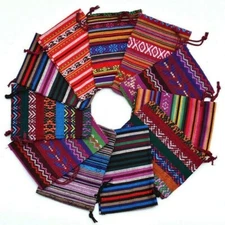 10 X Candy Pouches Boho Style Drawstring Bags Organizer Jewelry Bag Party NLK