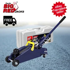 BIG RED Torin Trolley Service/Floor Jack with Storage Case, 2 Ton, Blue,AT82012U