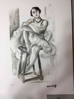 Henri Matisse Lithography off set cm 50x70 signing on plate with certificate