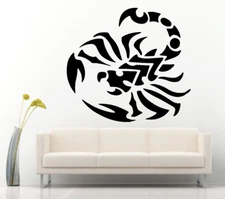 Tribal Scorpion Scorpio removable Wall Vinyl Decal 22x23" color choices
