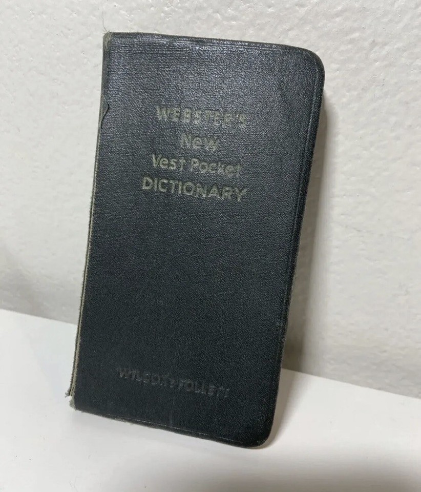 Vintage 1951 ster's New Vest Pocket Dictionary Book Reference