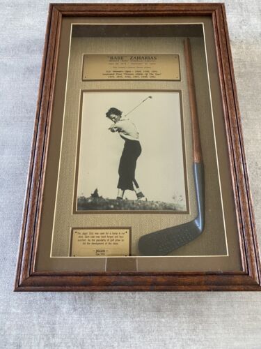 Babe Didrikson Zaharias Golf Wooden Shadow Box Display With Club - Picture 1 of 14