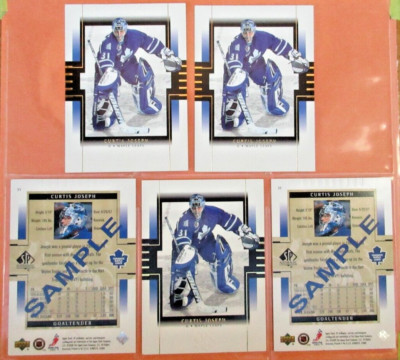 CURTIS JOSEPH  (5)  1999-00  S A M P L E S  SP Authentic #31 Toronto Maple Leafs