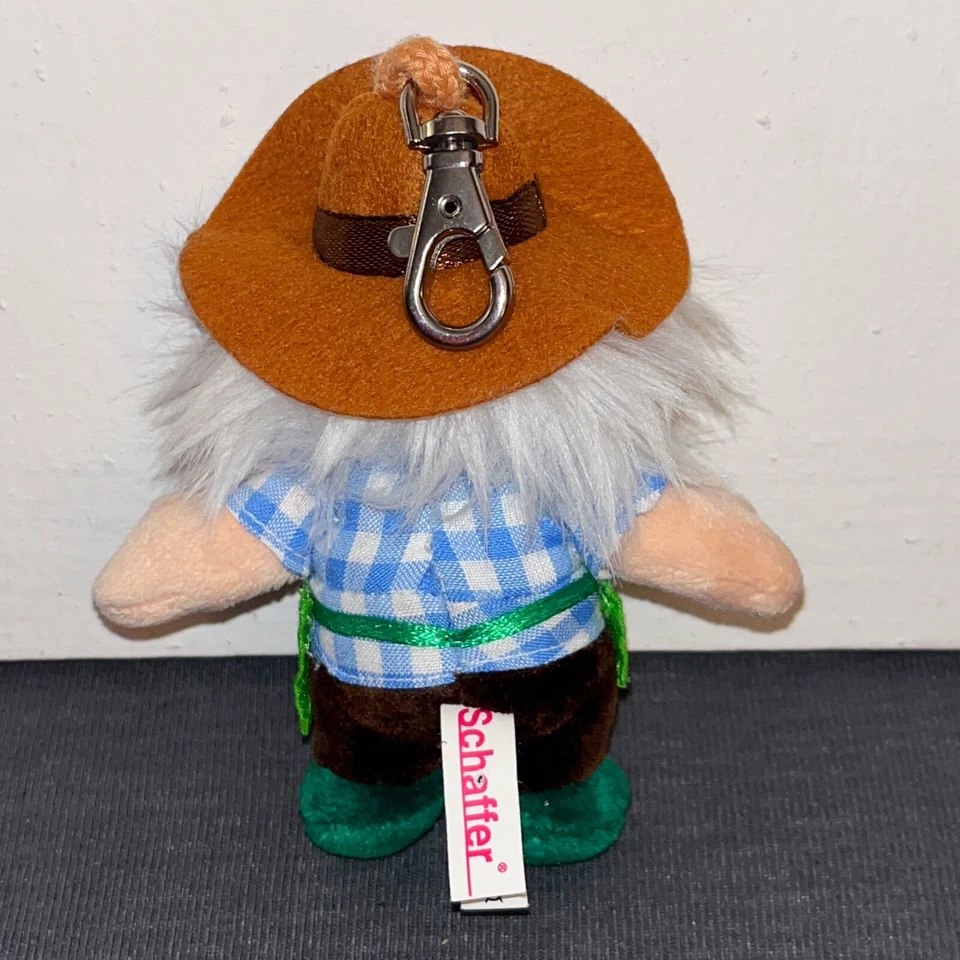 Gartenzwerg Gärtner Stofftier Schlüsselanhänger Landschaft Plüsch Figur Schaffer - Bild 2 von 3