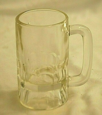 Clear Glass Root Beer Float Soda Fountain Drinking Mug Unknown Maker Vintage