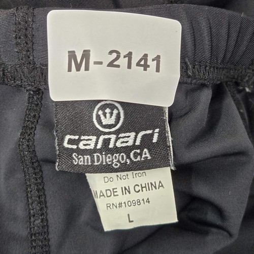 Canari Women Activewear Shorts L Black Nylon Spandex Padded Cycling 9" Inseam - Picture 2 of 7