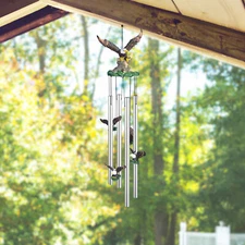 23"Long Eagle Round Top Wind Chime Ornament Home Decor Unique Gift