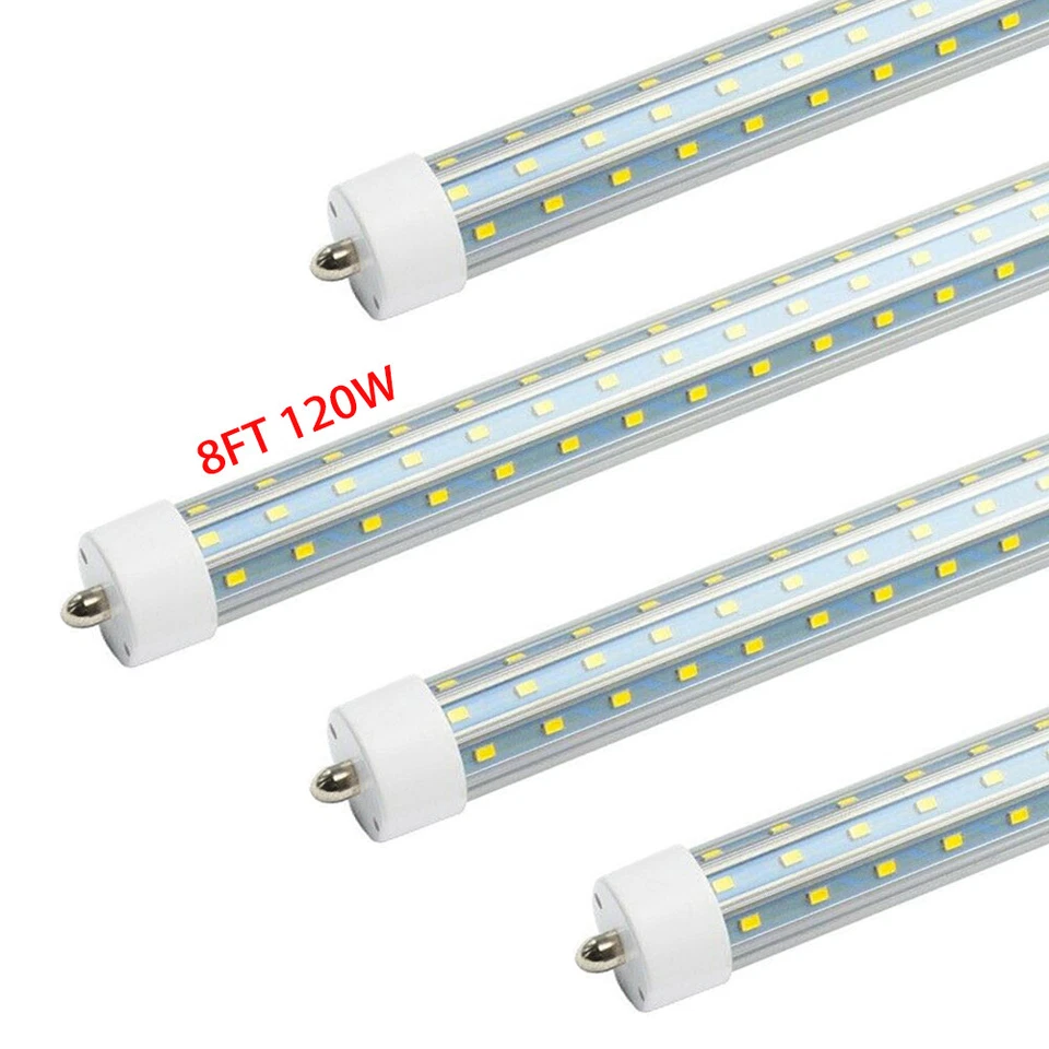 T8 8FT LED Tubo Bombillas Garaje 8' Pin Único 45W 120W 8 Pies LED Tienda Luces Foto 4 de 4