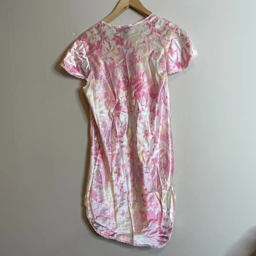 Camisón Babydoll Floral Vintage Años 90 Cine Etoile Borde de Encaje Cuello en V Talla Mediana Foto 3 de 3