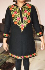 KURTIS Kashmir Embroidered Woman Tunics India Wool Sherwani. Pheran: 2 Designs