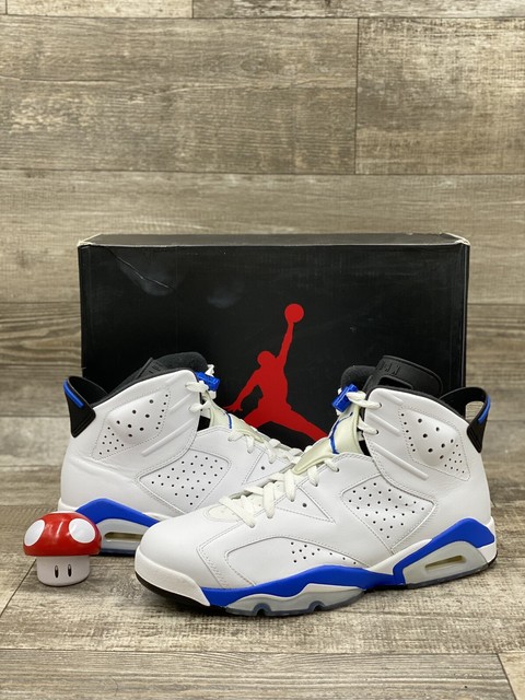 Nike Air Jordan 6 Retro Men's Basketball Shoes - White/Sport Blue, US 11 for sale online | eBay