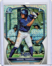 2023 Bowman Chrome Miguel Tamares 1st Mojo RC Tampa Bay Rays
