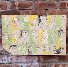 Pennsylvania Naive Art Painting By Justin McCarthy. Sterling Strauser Collection