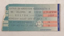 Boston Concert Ticket Stub August 19 1987 Centrum Worcester MA