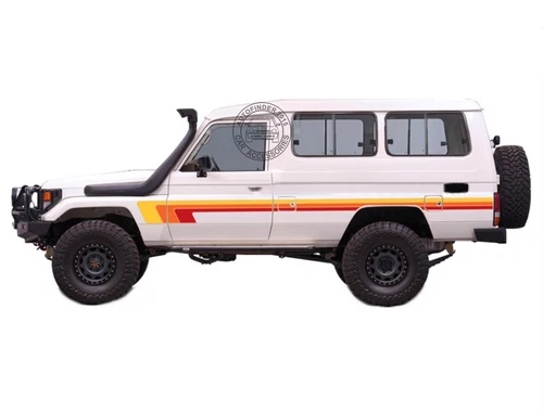 Graphics 2Sides Door Stripe Car Sticker For Toyota Land Cruiser 75 LC75 Custom - Foto 4 di 9