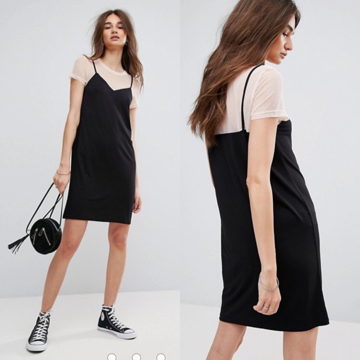 Noisy May Women's 10 Mesh Illusion Black Jumper Trinna Cami T