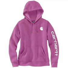 Carhartt Women's Relaxed Fit Purple Pullover Hoodie Size Medium NEW WITH TAGS