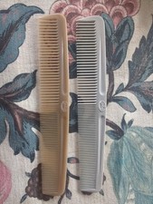 Vintage Goody Unbreakables Hair Comb Set Of 2 Tan  Gray